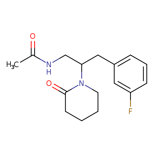 N-[3-(3-fluorophenyl)-2-(2-oxopiperidin-1-yl)propyl]acetamide