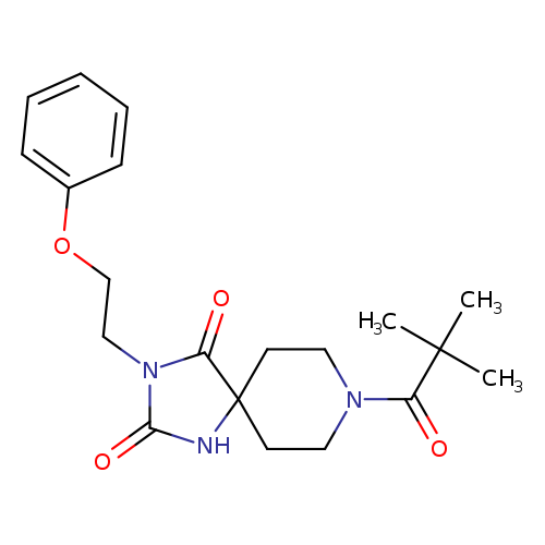 8-(2,2-dimethylpropanoyl)-3-(2-phenoxyethyl)-1,3,8-triazaspiro[4.5]decane-2,4-dione