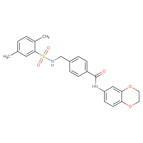 N-(2,3-dihydro-1,4-benzodioxin-6-yl)-4-[(2,5-dimethylbenzenesulfonamido)methyl]benzamide