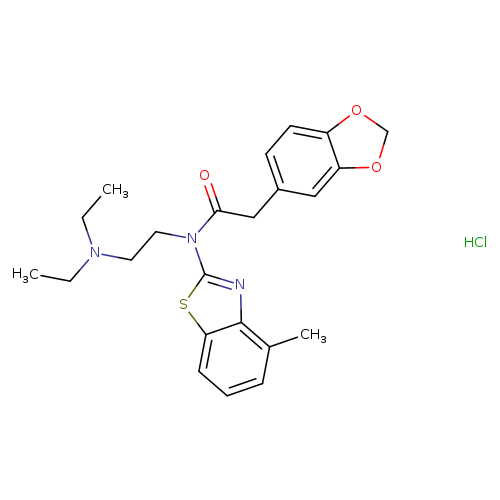 2-(2H-1,3-benzodioxol-5-yl)-N-[2-(diethylamino)ethyl]-N-(4-methyl-1,3-benzothiazol-2-yl)acetamide hydrochloride