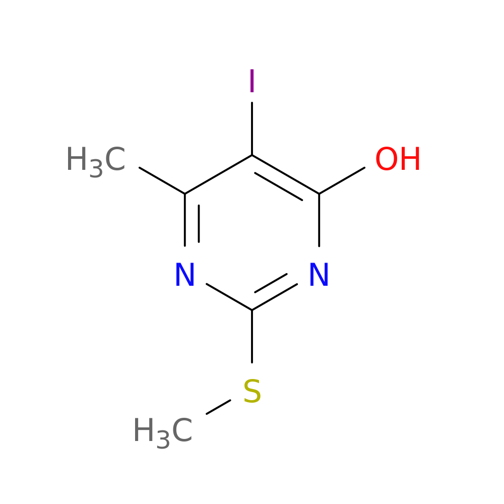 5-Iodo-6-methyl-2-(methylthio)pyrimidin-4-ol