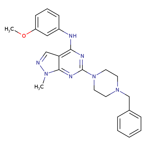 6-(4-benzylpiperazin-1-yl)-N-(3-methoxyphenyl)-1-methyl-1H-pyrazolo[3,4-d]pyrimidin-4-amine