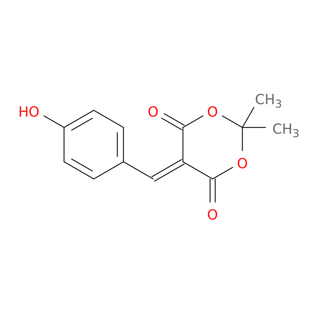 Malonic acid, (p-hydroxybenzylidene)-, cyclic isopropylidene ester