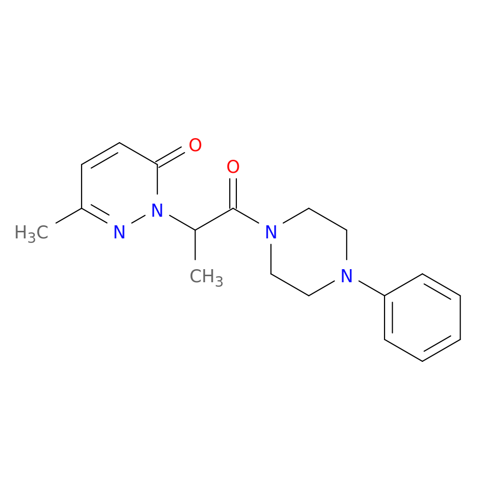 6-methyl-2-[1-oxo-1-(4-phenylpiperazin-1-yl)propan-2-yl]-2,3-dihydropyridazin-3-one