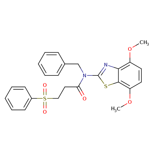 3-(benzenesulfonyl)-N-benzyl-N-(4,7-dimethoxy-1,3-benzothiazol-2-yl)propanamide