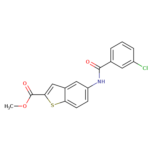 methyl 5-(3-chlorobenzamido)-1-benzothiophene-2-carboxylate