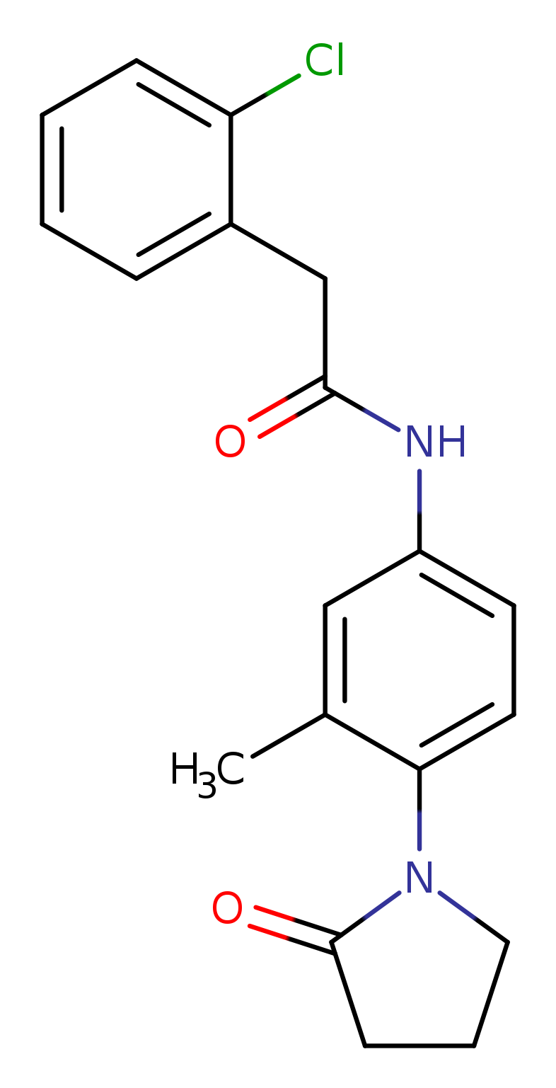 2-(2-chlorophenyl)-N-[3-methyl-4-(2-oxopyrrolidin-1-yl)phenyl]acetamide
