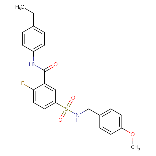 N-(4-ethylphenyl)-2-fluoro-5-{[(4-methoxyphenyl)methyl]sulfamoyl}benzamide