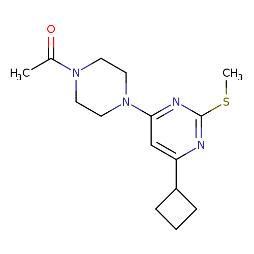 1-{4-[6-cyclobutyl-2-(methylsulfanyl)pyrimidin-4-yl]piperazin-1-yl}ethan-1-one