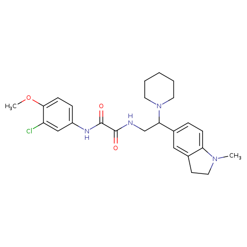 N'-(3-chloro-4-methoxyphenyl)-N-[2-(1-methyl-2,3-dihydro-1H-indol-5-yl)-2-(piperidin-1-yl)ethyl]ethanediamide