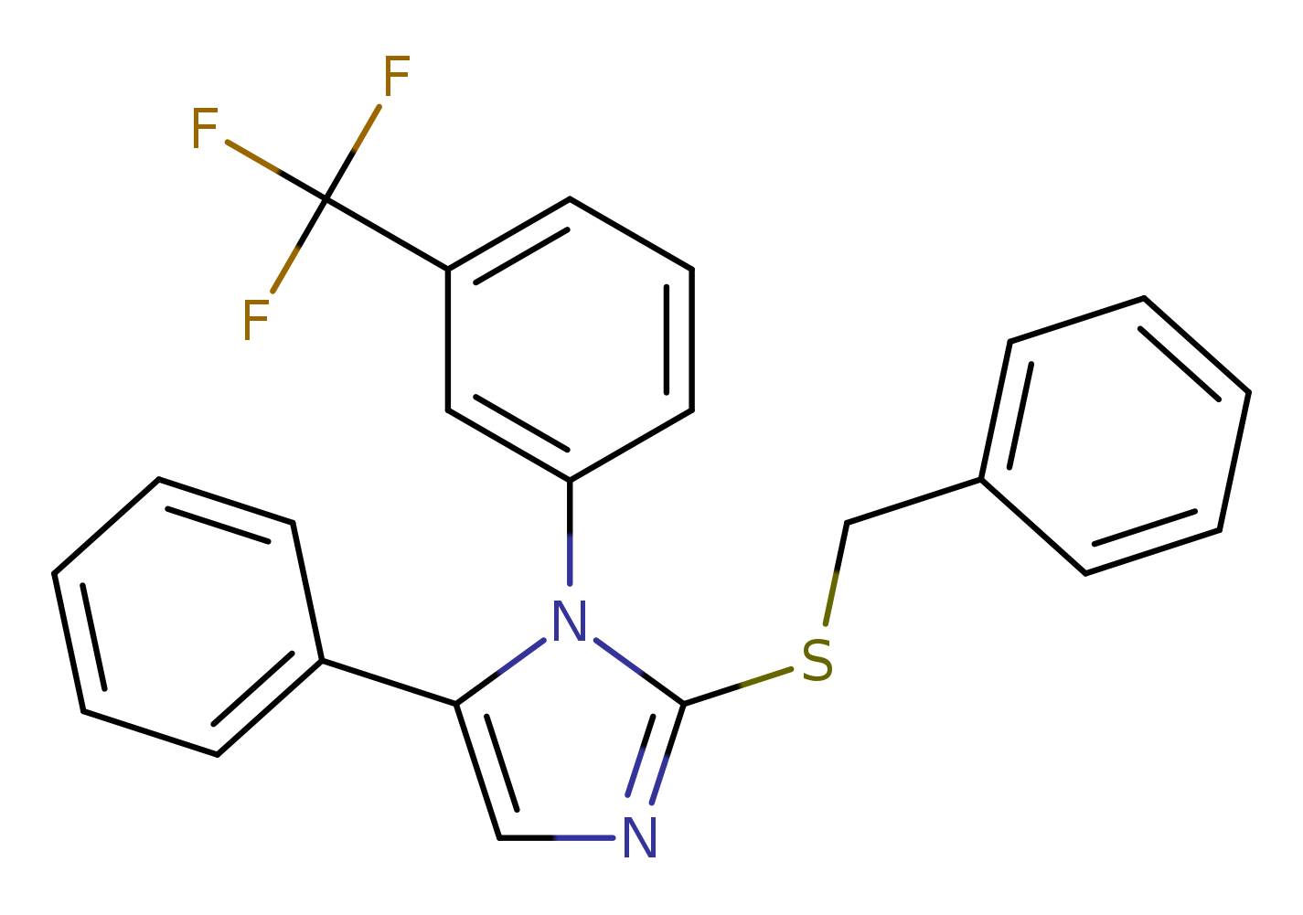 2-(benzylsulfanyl)-5-phenyl-1-[3-(trifluoromethyl)phenyl]-1H-imidazole