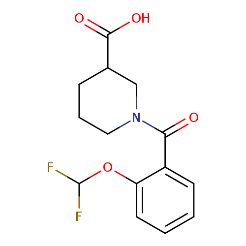1-[2-(difluoromethoxy)benzoyl]piperidine-3-carboxylic acid