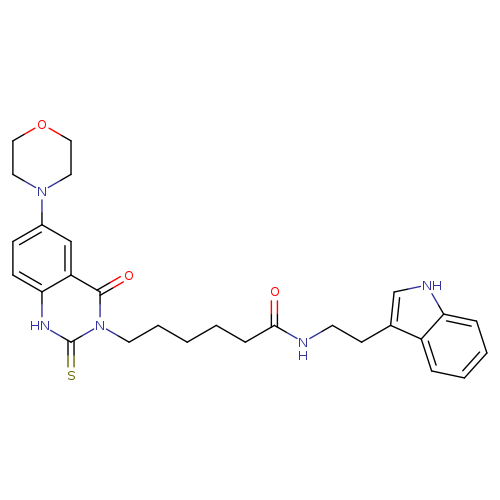 N-[2-(1H-indol-3-yl)ethyl]-6-[6-(morpholin-4-yl)-4-oxo-2-sulfanylidene-1,2,3,4-tetrahydroquinazolin-3-yl]hexanamide