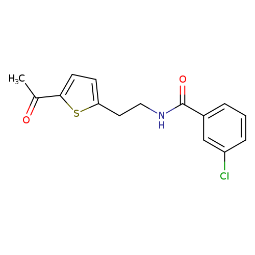 N-[2-(5-acetylthiophen-2-yl)ethyl]-3-chlorobenzamide