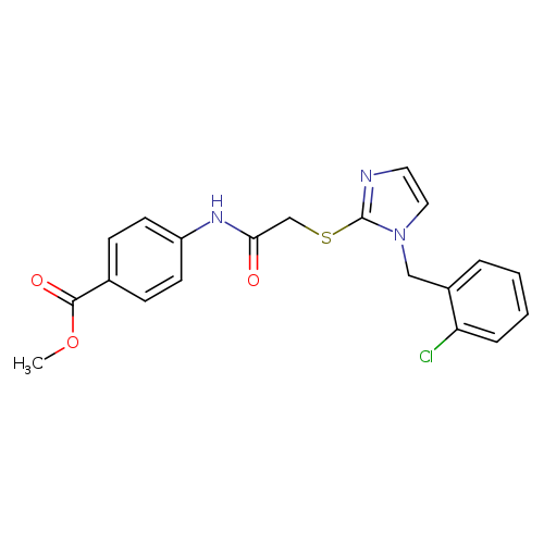 methyl 4-[2-({1-[(2-chlorophenyl)methyl]-1H-imidazol-2-yl}sulfanyl)acetamido]benzoate