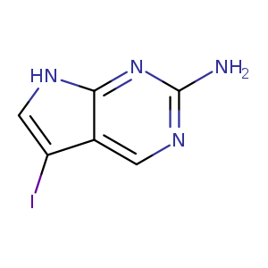 7H-Pyrrolo[2,3-d]pyrimidin-2-amine, 5-iodo-