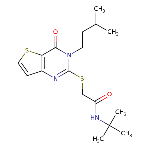 N-tert-butyl-2-{[3-(3-methylbutyl)-4-oxo-3H,4H-thieno[3,2-d]pyrimidin-2-yl]sulfanyl}acetamide
