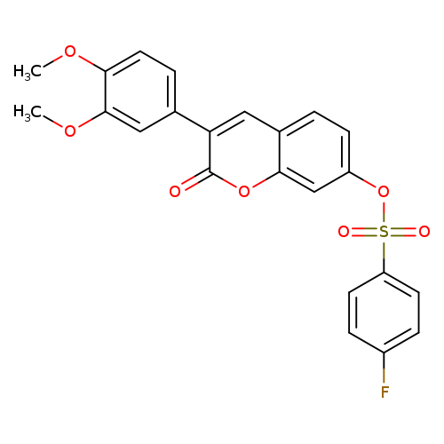 3-(3,4-dimethoxyphenyl)-2-oxo-2H-chromen-7-yl 4-fluorobenzene-1-sulfonate