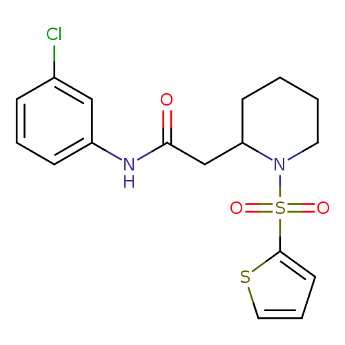 N-(3-chlorophenyl)-2-[1-(thiophene-2-sulfonyl)piperidin-2-yl]acetamide