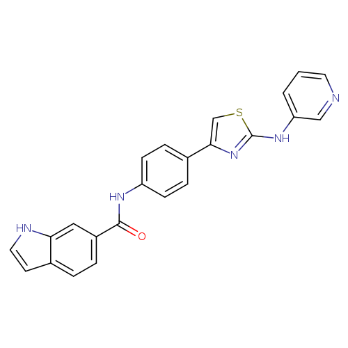 N-(4-{2-[(pyridin-3-yl)amino]-1,3-thiazol-4-yl}phenyl)-1H-indole-6-carboxamide
