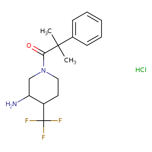 1-[3-amino-4-(trifluoromethyl)piperidin-1-yl]-2-methyl-2-phenylpropan-1-onehydrochloride