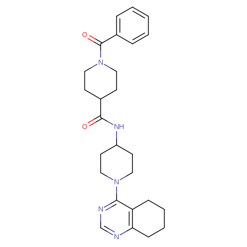 1-benzoyl-N-[1-(5,6,7,8-tetrahydroquinazolin-4-yl)piperidin-4-yl]piperidine-4-carboxamide