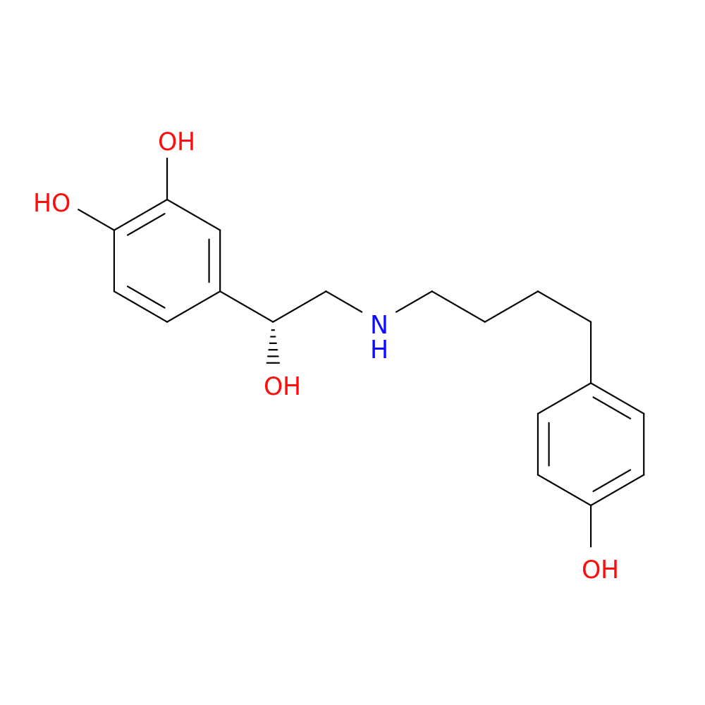 4-[(1R)-1-hydroxy-2-{[4-(4-hydroxyphenyl)butyl]amino}ethyl]benzene-1,2-diol