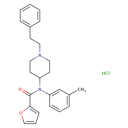 N-(1-phenethylpiperidin-4-yl)-N-(m-tolyl)furan-2-carboxamide,monohydrochloride