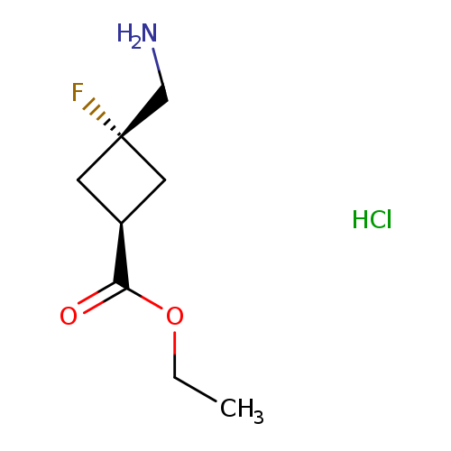 Ethyl (1r,3r)-3-(aminomethyl)-3-fluorocyclobutane-1-carboxylate hydrochloride