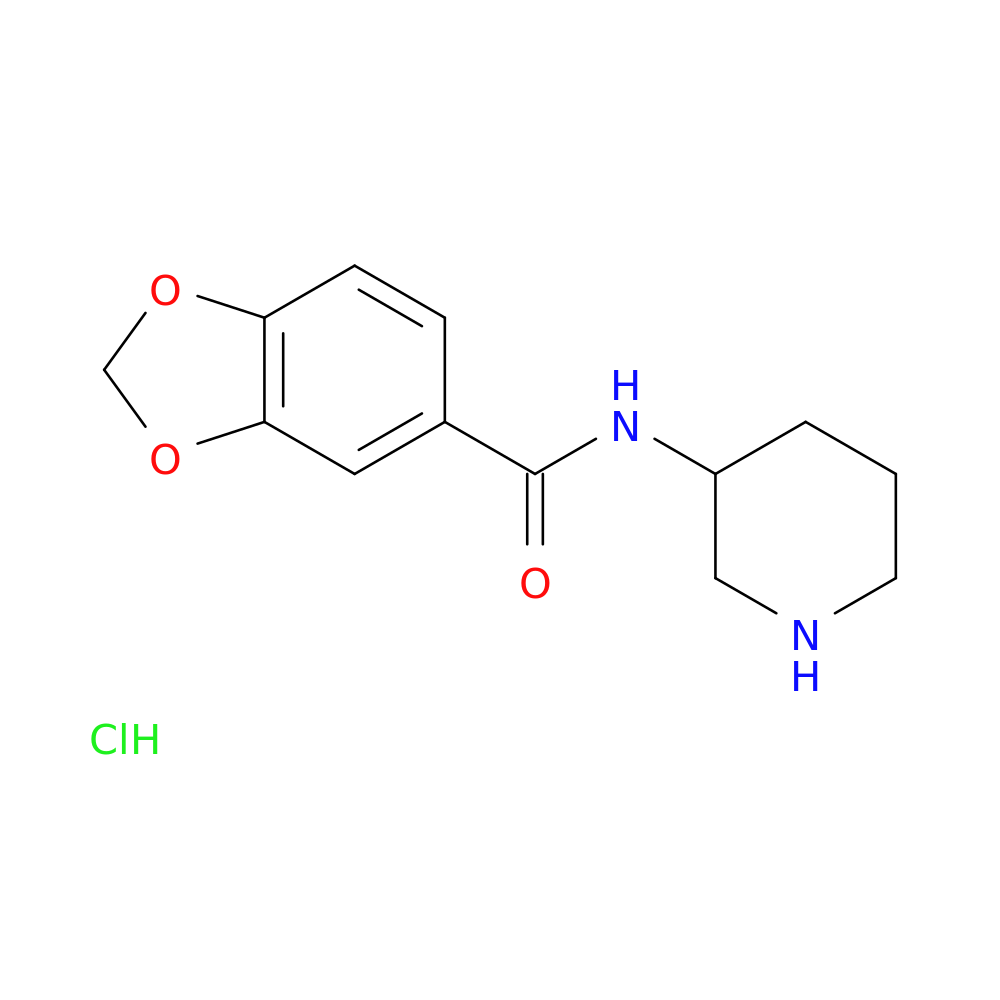 N-(Piperidin-3-yl)benzo[d][1,3]dioxole-5-carboxamide hydrochloride