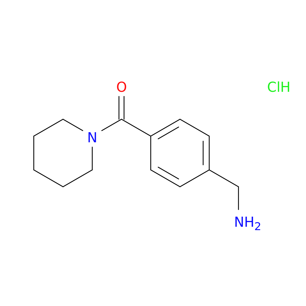 1-[4-(Piperidin-1-ylcarbonyl)phenyl]methanamine, HCl