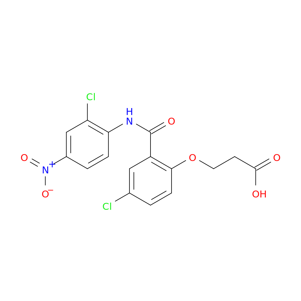 3-{4-chloro-2-[(2-chloro-4-nitrophenyl)carbamoyl]phenoxy}propanoic acid