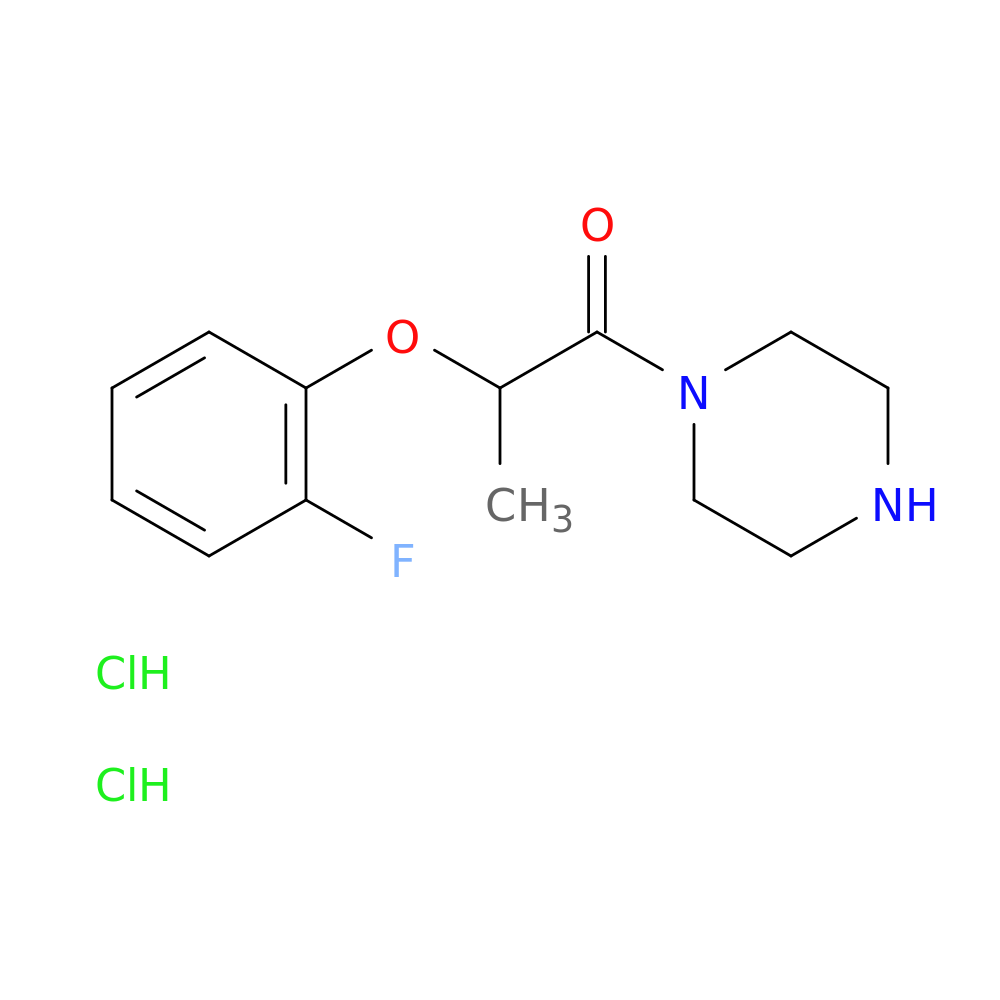 2-(2-fluorophenoxy)-1-(piperazin-1-yl)propan-1-one dihydrochloride