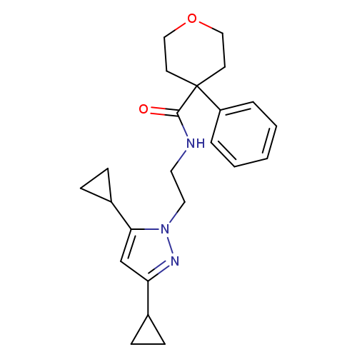 N-[2-(3,5-dicyclopropyl-1H-pyrazol-1-yl)ethyl]-4-phenyloxane-4-carboxamide