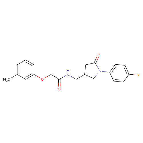N-{[1-(4-fluorophenyl)-5-oxopyrrolidin-3-yl]methyl}-2-(3-methylphenoxy)acetamide
