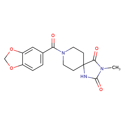 8-(2H-1,3-benzodioxole-5-carbonyl)-3-methyl-1,3,8-triazaspiro[4.5]decane-2,4-dione