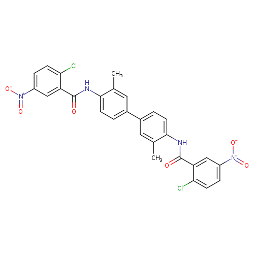 2-chloro-N-[4'-(2-chloro-5-nitrobenzamido)-3,3'-dimethyl-[1,1'-biphenyl]-4-yl]-5-nitrobenzamide