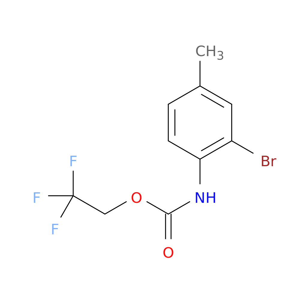 2,2,2-trifluoroethyl N-(2-bromo-4-methylphenyl)carbamate