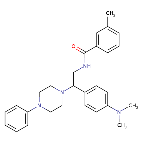 N-{2-[4-(dimethylamino)phenyl]-2-(4-phenylpiperazin-1-yl)ethyl}-3-methylbenzamide