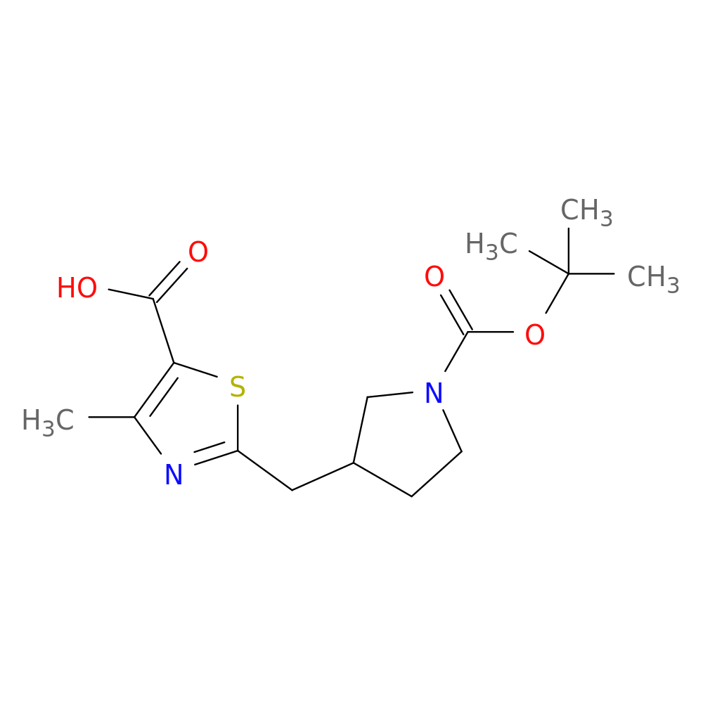 2-({1-[(tert-butoxy)carbonyl]pyrrolidin-3-yl}methyl)-4-methyl-1,3-thiazole-5-carboxylic acid
