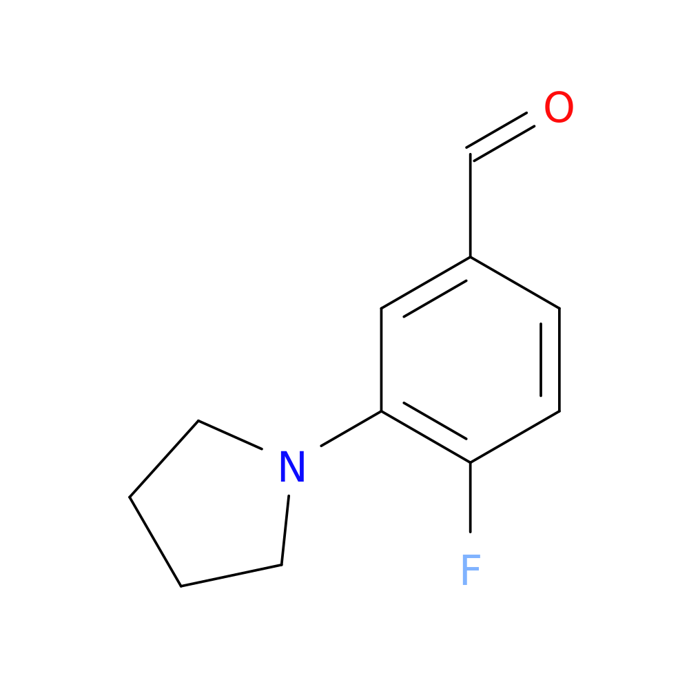 4-Fluoro-3-pyrrolidinobenzaldehyde