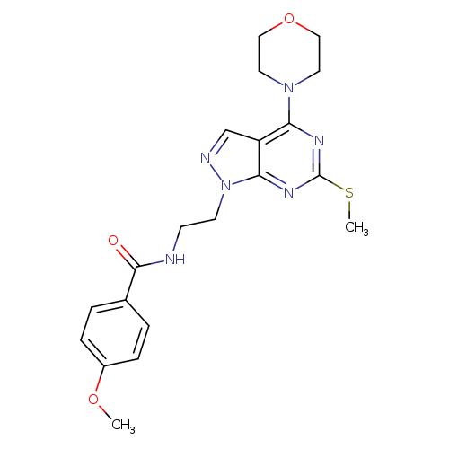 4-methoxy-N-{2-[6-(methylsulfanyl)-4-(morpholin-4-yl)-1H-pyrazolo[3,4-d]pyrimidin-1-yl]ethyl}benzamide