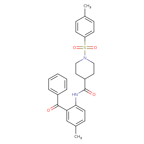 N-(2-benzoyl-4-methylphenyl)-1-(4-methylbenzenesulfonyl)piperidine-4-carboxamide