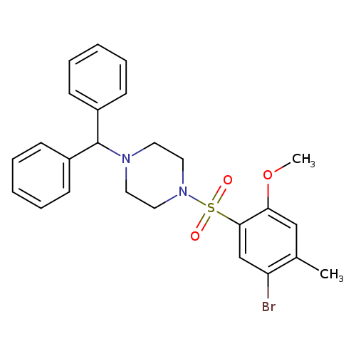 1-(5-bromo-2-methoxy-4-methylbenzenesulfonyl)-4-(diphenylmethyl)piperazine