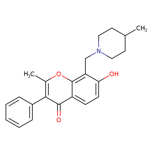 7-hydroxy-2-methyl-8-[(4-methylpiperidin-1-yl)methyl]-3-phenyl-4H-chromen-4-one