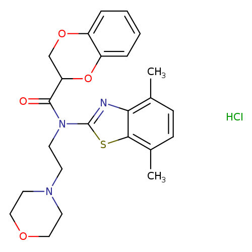 N-(4,7-dimethyl-1,3-benzothiazol-2-yl)-N-[2-(morpholin-4-yl)ethyl]-2,3-dihydro-1,4-benzodioxine-2-carboxamide hydrochloride