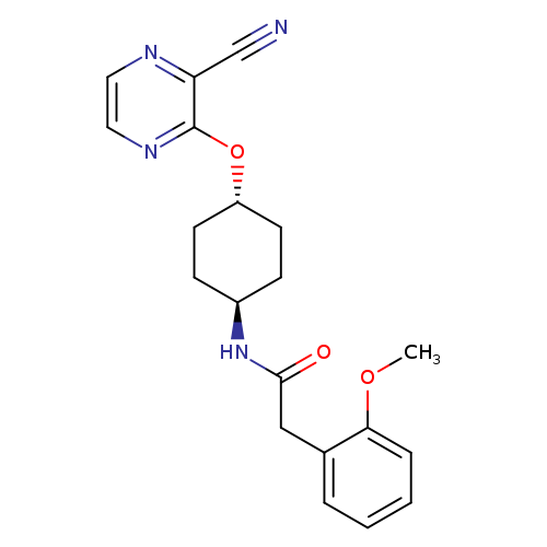 2-(2-methoxyphenyl)-N-[(1r,4r)-4-[(3-cyanopyrazin-2-yl)oxy]cyclohexyl]acetamide