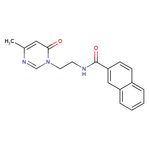 N-[2-(4-methyl-6-oxo-1,6-dihydropyrimidin-1-yl)ethyl]naphthalene-2-carboxamide