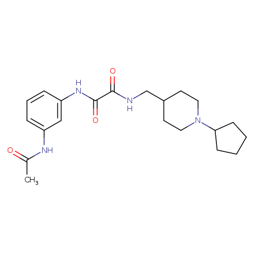 N-[(1-cyclopentylpiperidin-4-yl)methyl]-N'-(3-acetamidophenyl)ethanediamide