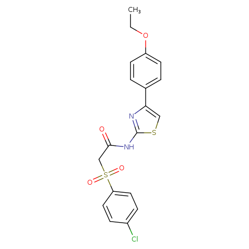 2-(4-chlorobenzenesulfonyl)-N-[4-(4-ethoxyphenyl)-1,3-thiazol-2-yl]acetamide